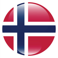 Fototapeta premium Norway flag circle icon vector illustration design
