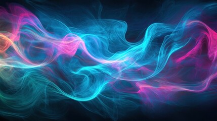 Abstract Colorful Swirls: A mesmerizing digital artwork showcasing vibrant blue