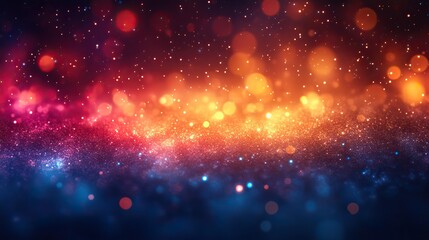 Fototapeta premium vibrant abstract blur bokeh light background with festive colorful banner for creative design and celebratory event concepts