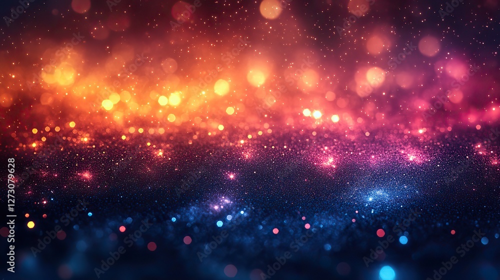 Poster vibrant and artistic bokeh background with colorful light effects for creative design projects
