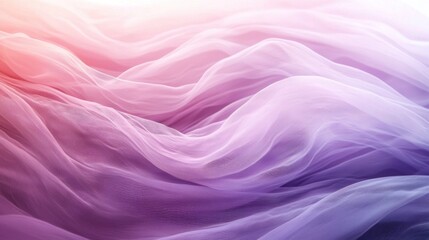 Obraz premium Abstract Pastel Fabric Texture: Soft, Flowing Gradient of Pink, Purple, and White