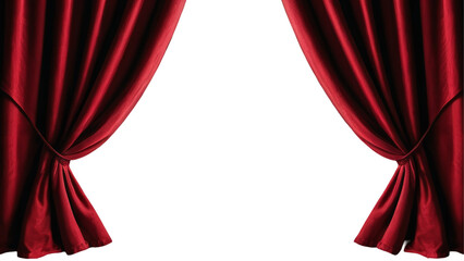 Red Velvet Curtains Theater Stage Background Image