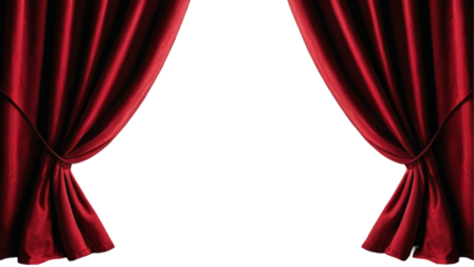 Red Velvet Curtains Theater Stage Background Image