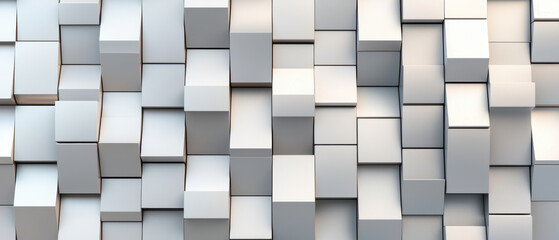 Charcoal to Deep Gray Gradient with a Modern Professional Look. Abstract 3D geometric pattern with white cubes