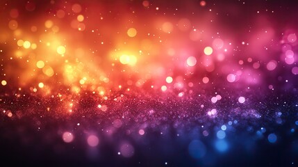 Obraz premium vibrant colorful bokeh background with soft blurred lights for festive designs and dreamy visual effects