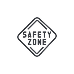 Safety Zone line icon