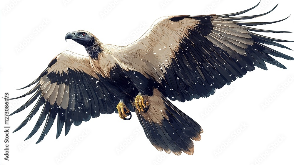 Poster vulture png image of a large bird of prey with detailed feathers and sharp beak ideal for wildlife a