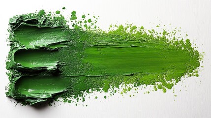 vivid green paint brush strokes isolated png with transparent background ideal for digital art and design projects vibrant green brushstroke texture for creative visual elements and artistic creati