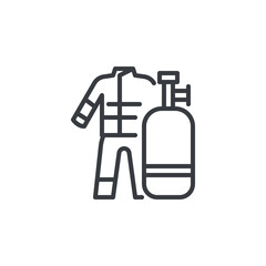 Firefighter Gear line icon