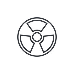 Obraz premium Radiation symbol line icon
