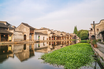 Old houses, rivers, and bridges in Zhouzhuang Ancient Town, Suzhou City, Jiangsu Province, China On April 18th, 2023