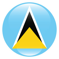Fototapeta premium Saint Lucia flag circle icon vector illustration