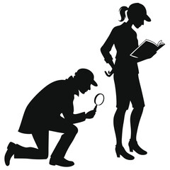 Detective man and woman