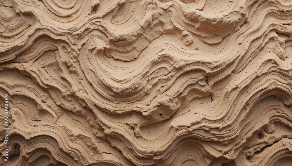 Poster sandstone layers abstract texture. earthy beige waves. flowing lines in natural sediment. tranquil o
