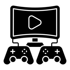 Modern design icon of video game