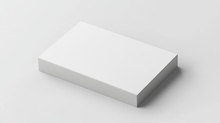 White business card mockup lying flat, crisp edges and clean design.
