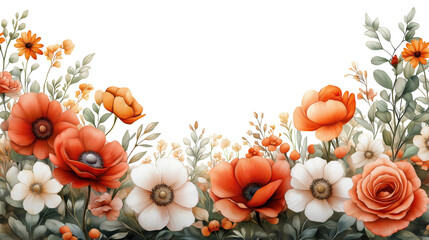 A colorful bouquet of flowers with a white background