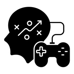 A unique design icon of strategic mind