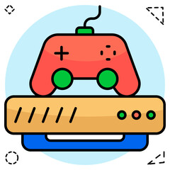 A colored design icon of gamepad © Rabiya