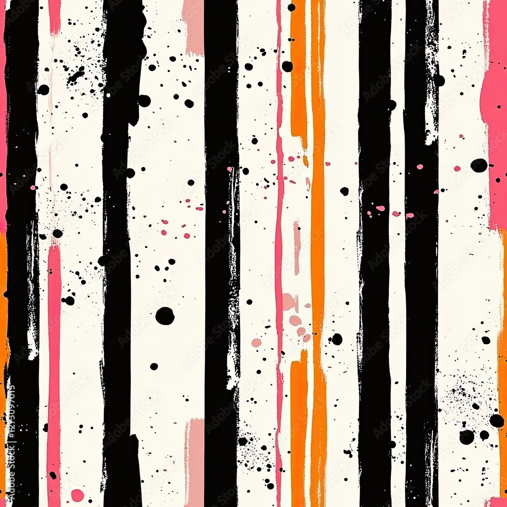 Poster abstract seamless pattern irregular stripes splatter design