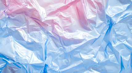 Obraz premium Iridescent plastic texture with pink and blue gradient color, perfect for backdrops