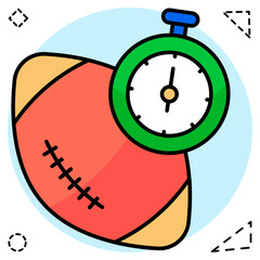 A beautiful design icon of rugby play time