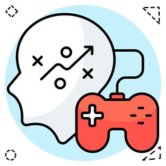 A unique design icon of strategic mind