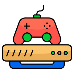 A colored design icon of gamepad © Rabiya