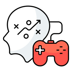 A unique design icon of strategic mind