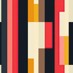 Bold Chunky Striped Pattern with Solid Color Blocks for Fashion and Web Design