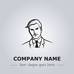 A Man logo company design illustration
