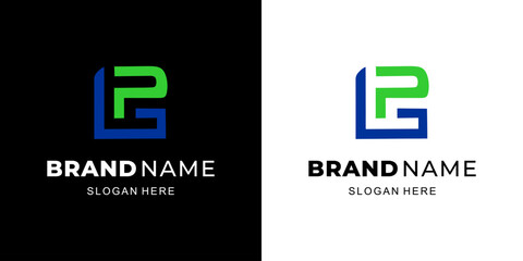 Creative GP Letter Logo with Abstract, Illustration, Design Inspiration, Vector, Icon