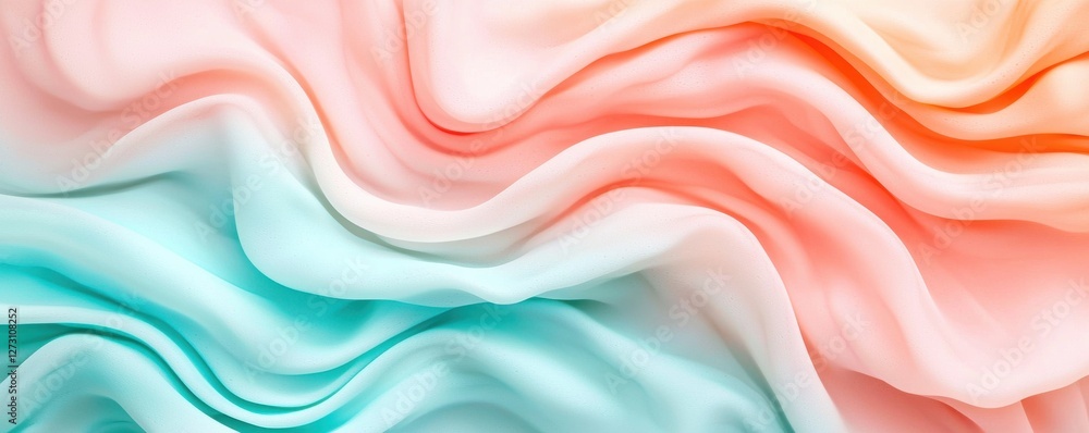 Poster elegant flowing fabric with soft pastel colors for backgrounds and textures in design projects