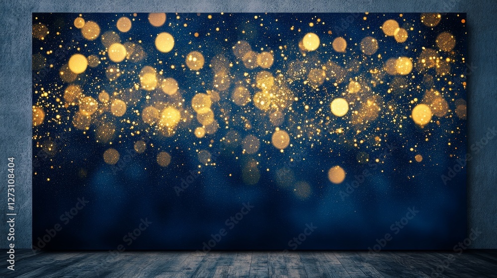 Aufkleber abstract canvas featuring an explosion of dark and light elements