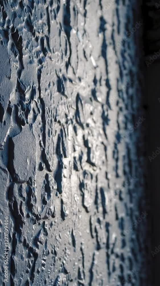 Poster textured concrete wall transforming with changing light shadows in urban setting
