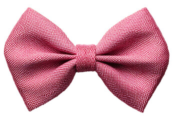 A raspberry pink ribbon bow with vibrant color and detailed texture on the solid white background.