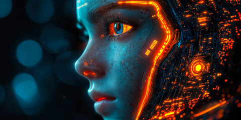 Advanced Digital-Human Interaction: Futuristic Robotic and Virtual Environment Integration with High-Tech AI Systems