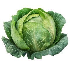 Obraz premium A large green cabbage is the main focus of the image