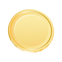 Golden Coin featuring captivating Flat Design Illustration