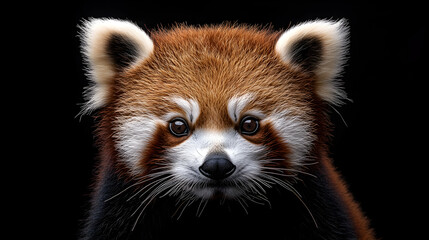 Captivating red panda portrait wild habitat animal photography close-up nature