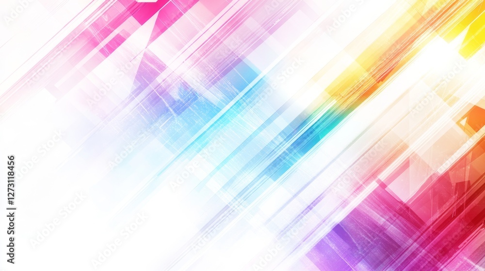 Poster colorful dynamic abstract background with geometric shapes