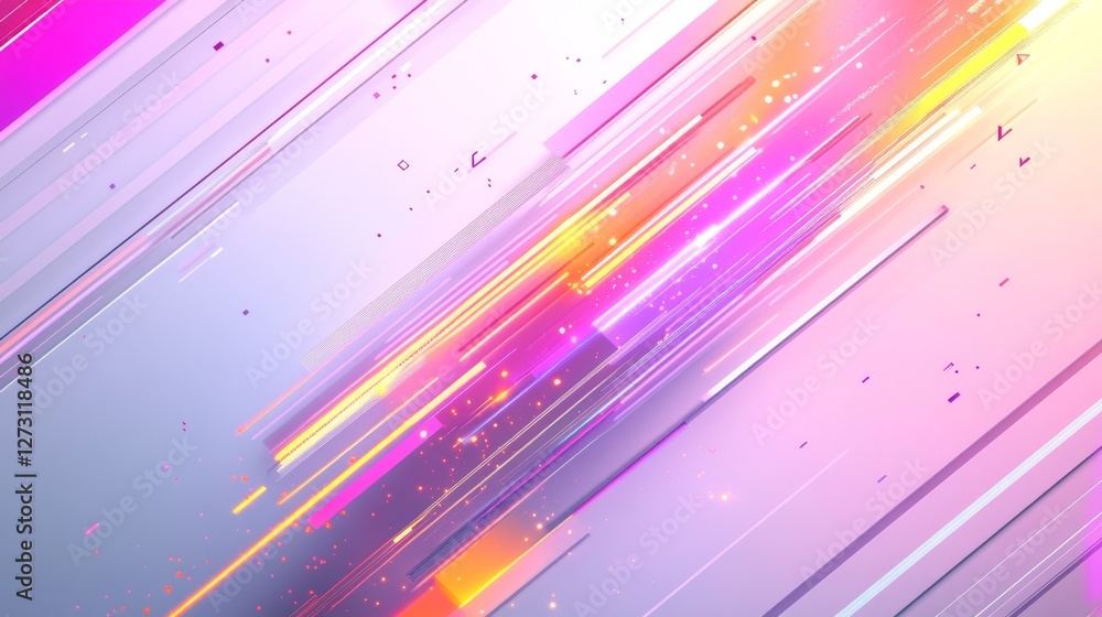 Poster dynamic abstract background with geometric shapes and colors