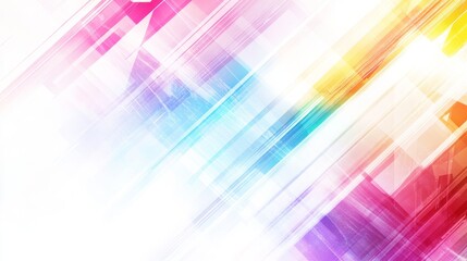 Colorful Dynamic Abstract Background with Geometric Shapes