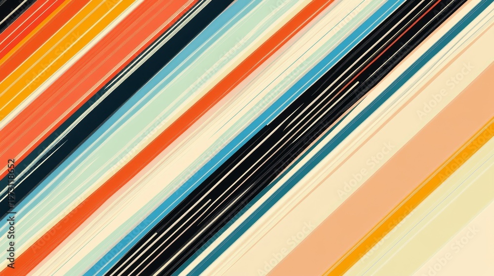Poster dynamic abstract stripe background with geometric crafted design
