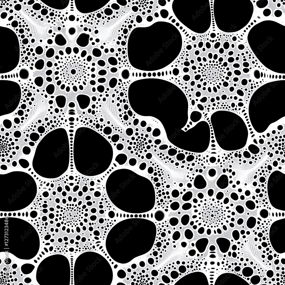 Poster modern stipple dot clusters seamless pattern design for trendy projects