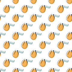 Seamless pattern with fortune cookies for decorative print, wrapping paper, greeting cards, wallpaper and fabric