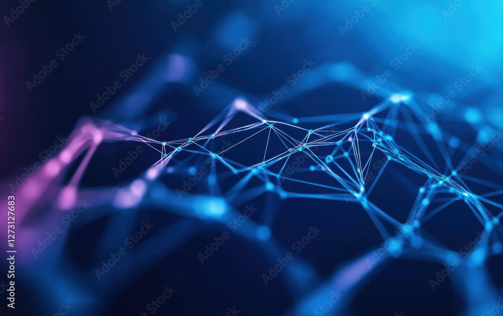 Aufkleber dynamic data streams flowing through cyber network, showcasing vibrant connections and technology