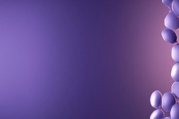 Smooth purple spheres gently float against a soft gradient background. AI Generated