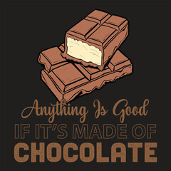 Anything is good if it's made of chocolate graphic design