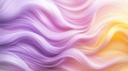 Pastel Hair Waves: A Dreamy Blend of Lavender and Gold